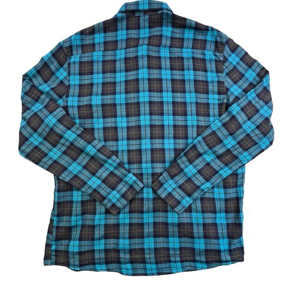 Johnnie-O Featherweight Shirt Men’s Large Blue Plaid Long Sleeve Button Up Surf - Picture 7 of 11